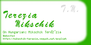 terezia mikschik business card